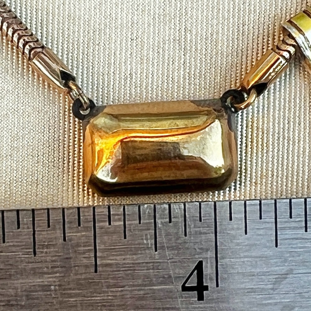 Bigney Tie Bar W/ Chain & Cufflinks gold filled 1/20 12KT VTG NRFB MCM Orig Box - Picture 10 of 12